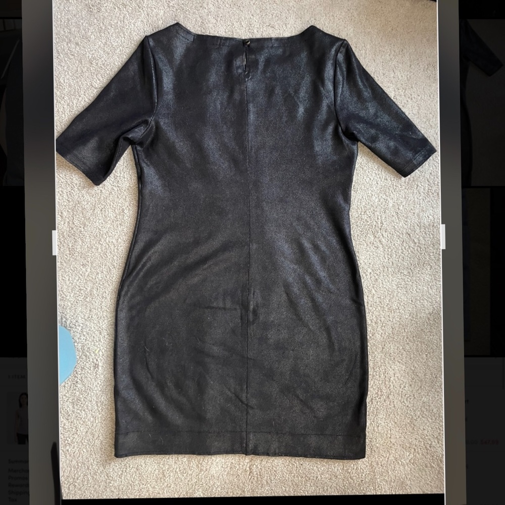 Level 99 Shimmery Faux Suede Dress